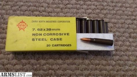 norinco steel core 7.62x39mm yellow box ammo for sale|norinco 7.62x39 bullets.